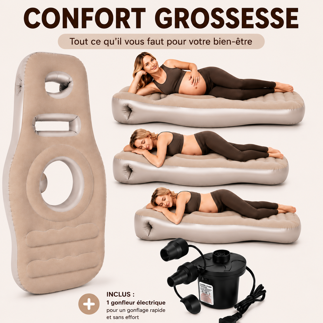 Matelas de grossesse gonflable
